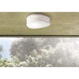 Mediterraneo 22cm 2 Light Glass Ceiling/Wall Light - White