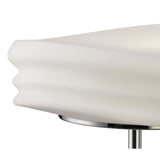 Mediterraneo Large 2 Light Frosted Glass Table Lamp - Polished Chrome