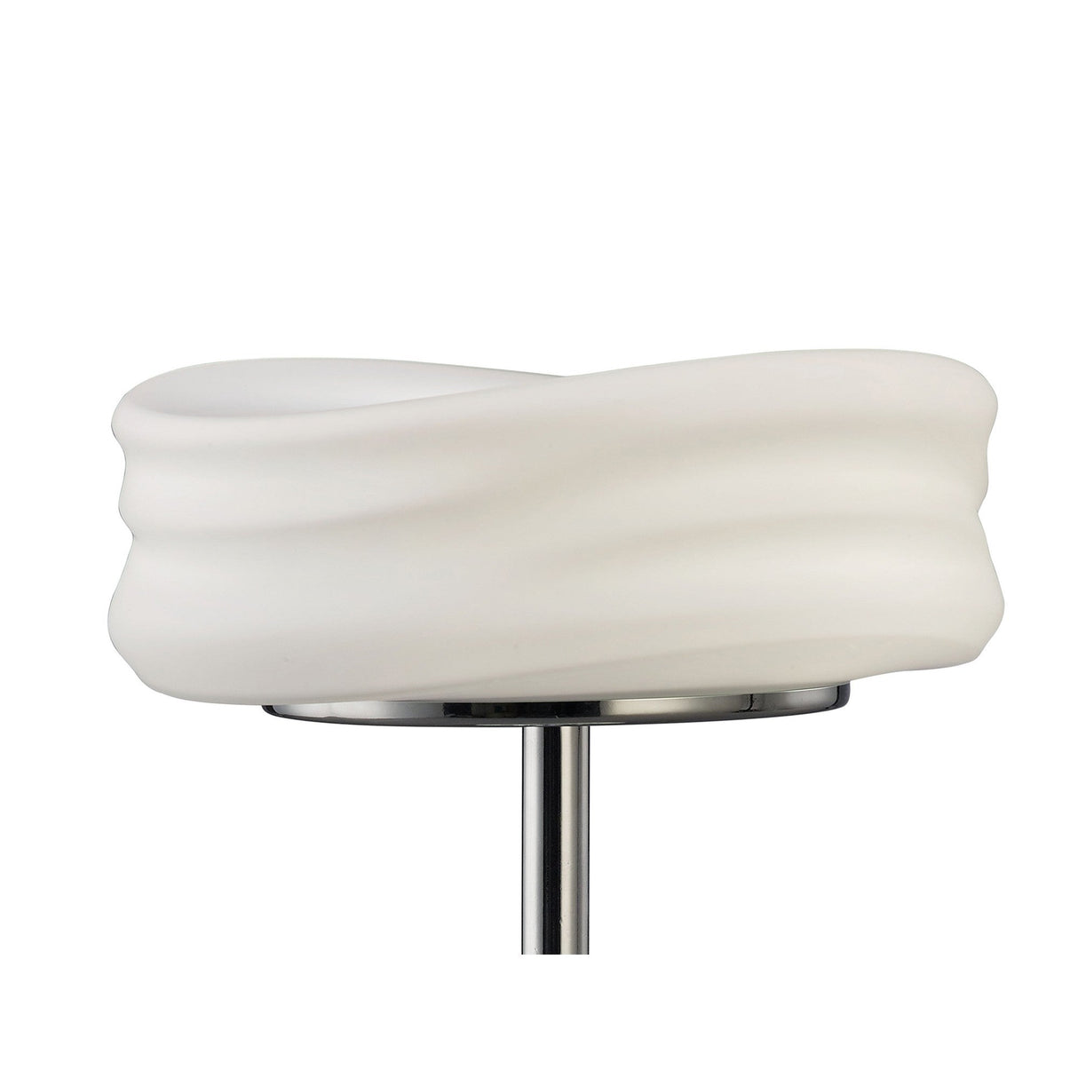 Mediterraneo Small 2 Light Frosted Glass Table Lamp - Polished Chrome