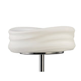 Mediterraneo Small 2 Light Frosted Glass Table Lamp - Polished Chrome