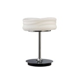 Mediterraneo Small 2 Light Frosted Glass Table Lamp - Polished Chrome