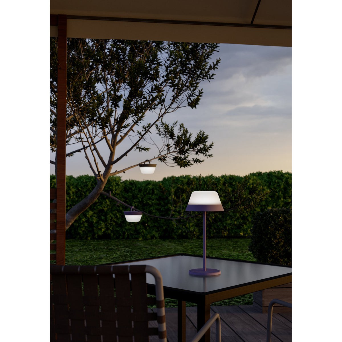 Meggiano Colour Changing LED Touch Table Lamp - Purple & White