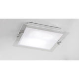 Melbourne LED Frosted Glass Flush Ceiling Light 15W 3000K - Chrome
