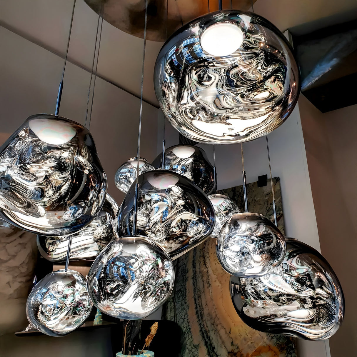Lava Large LED Pendant Light - Silver
