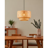 Menanne Wooden Pendant Light - Black