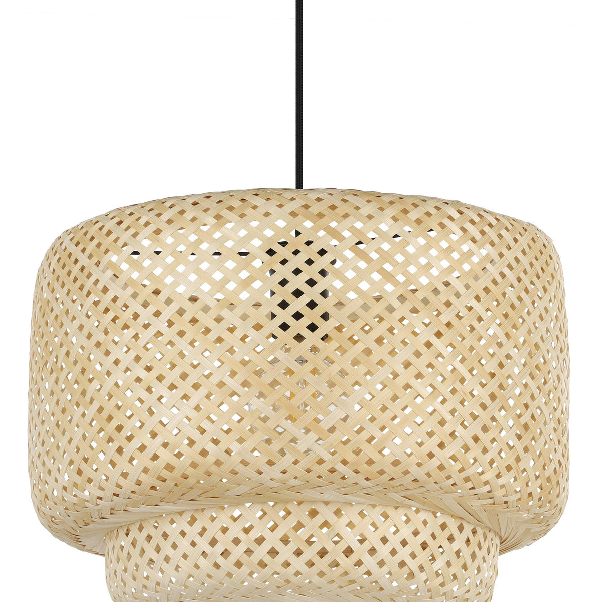 Menanne Wooden Pendant Light - Black