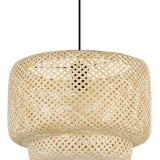 Menanne Wooden Pendant Light - Black