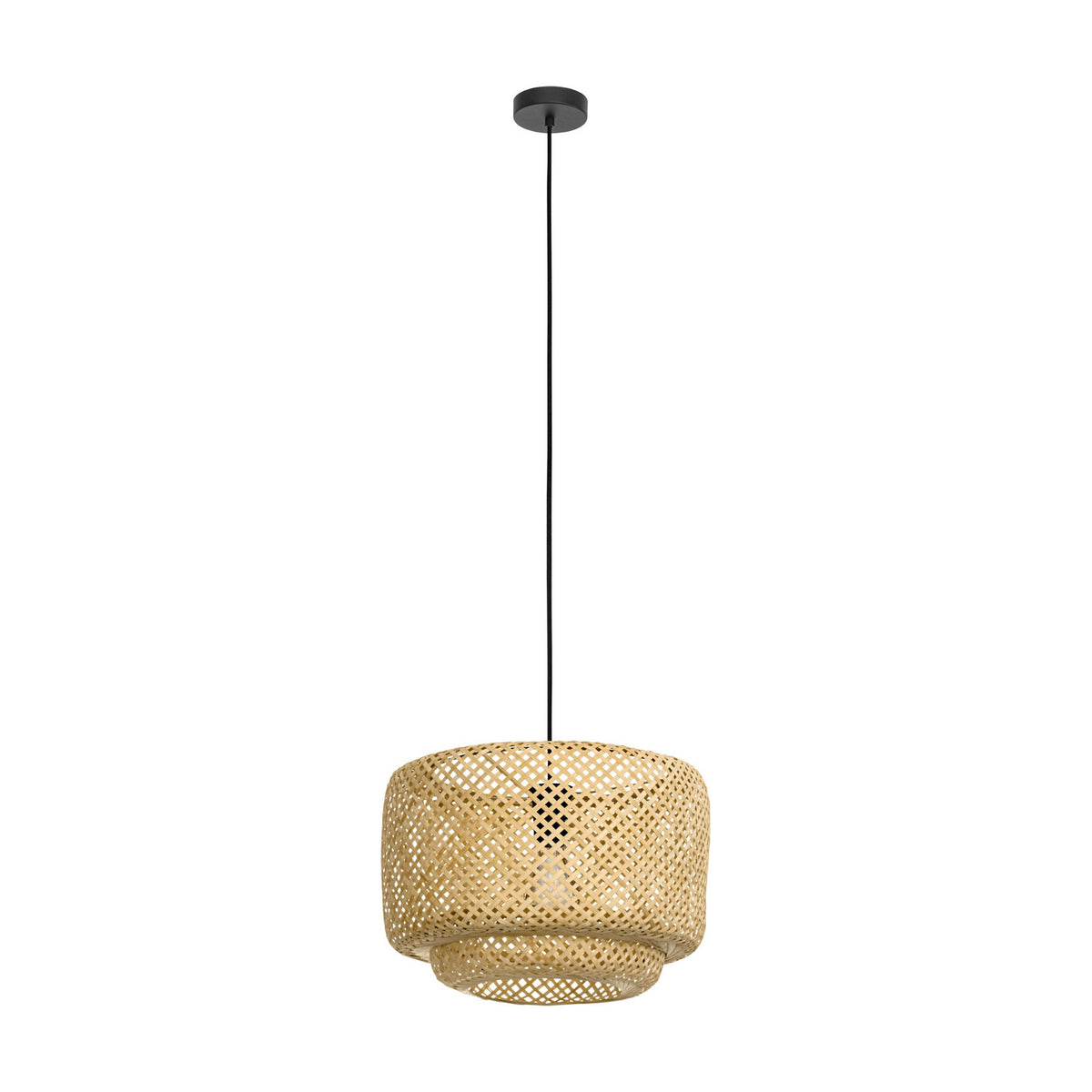 Menanne Wooden Pendant Light - Black