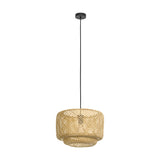 Menanne Wooden Pendant Light - Black