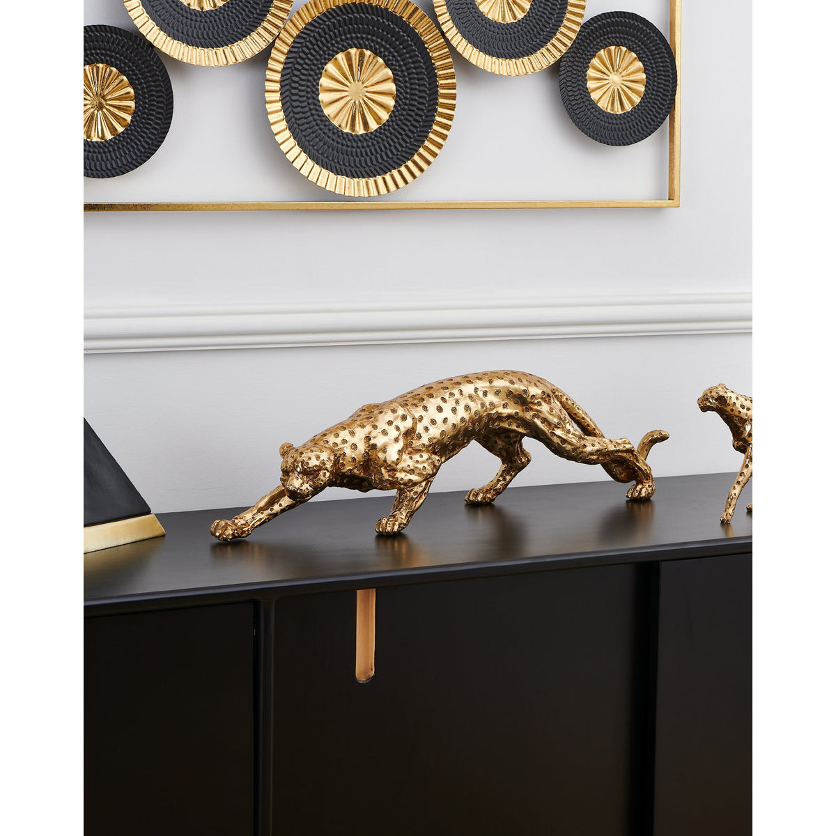 Menjangau Leopard Ornament 17.5cm - Gold