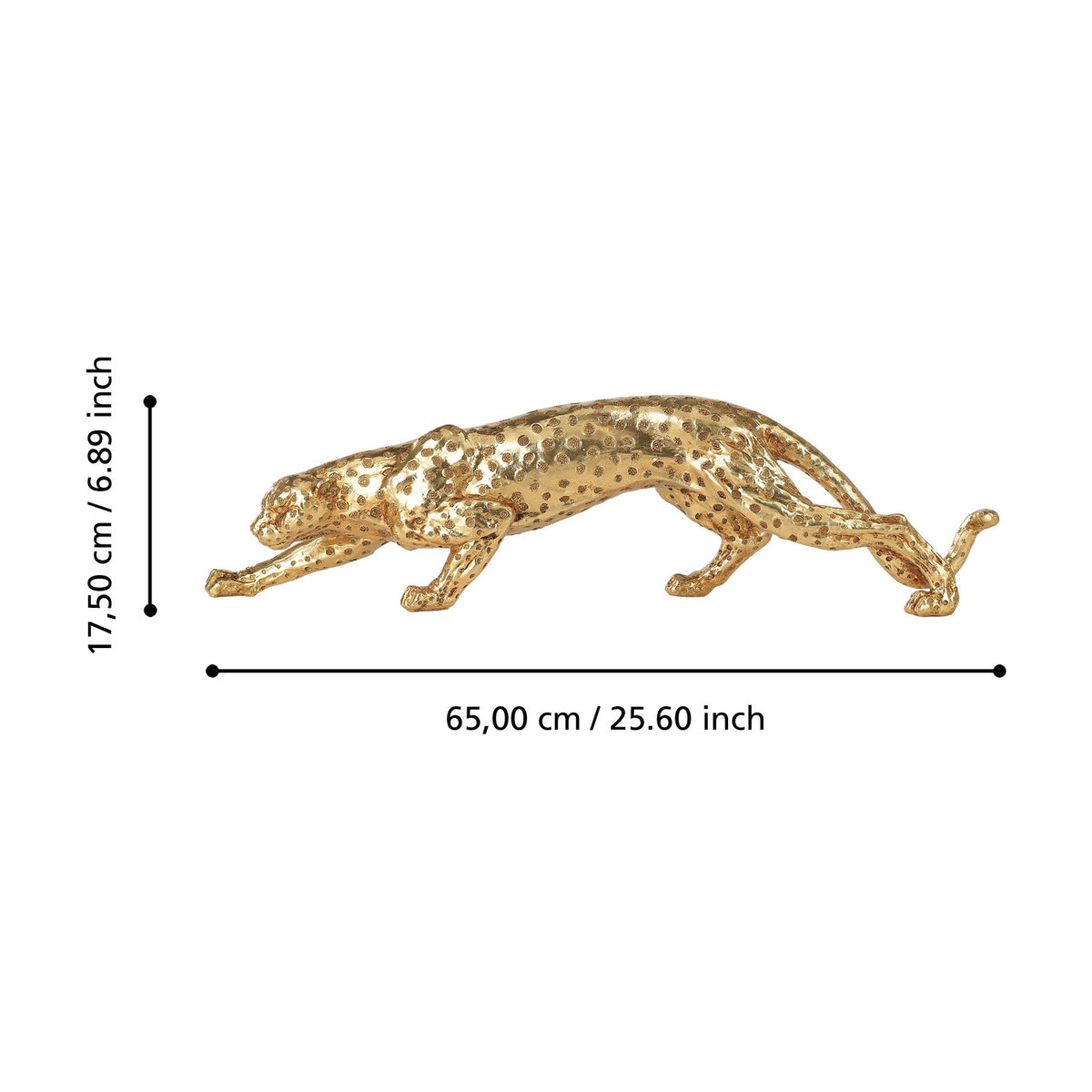 Menjangau Leopard Ornament 17.5cm - Gold