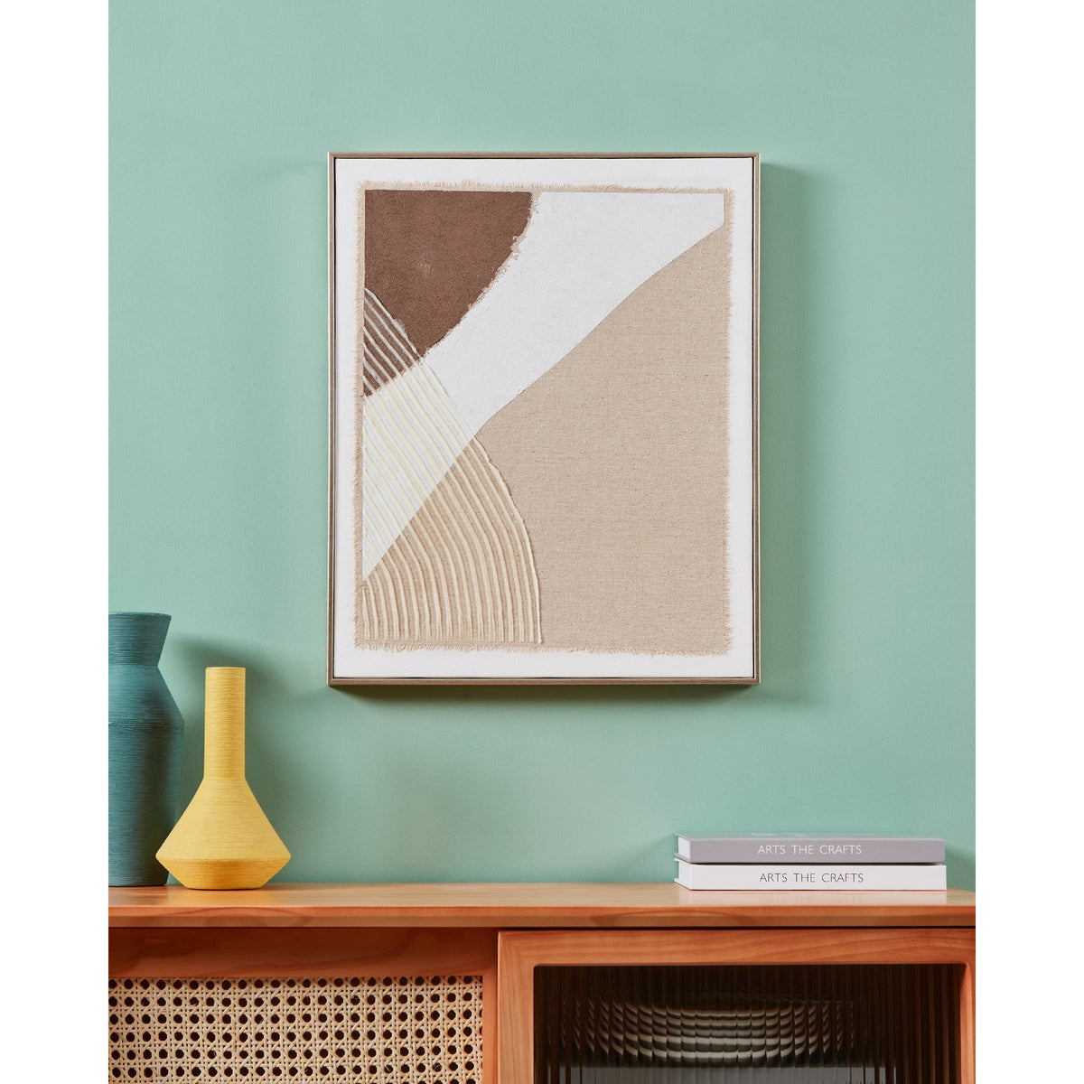 Mentakab Wall Art 423105 - Cream, Beige & Brown