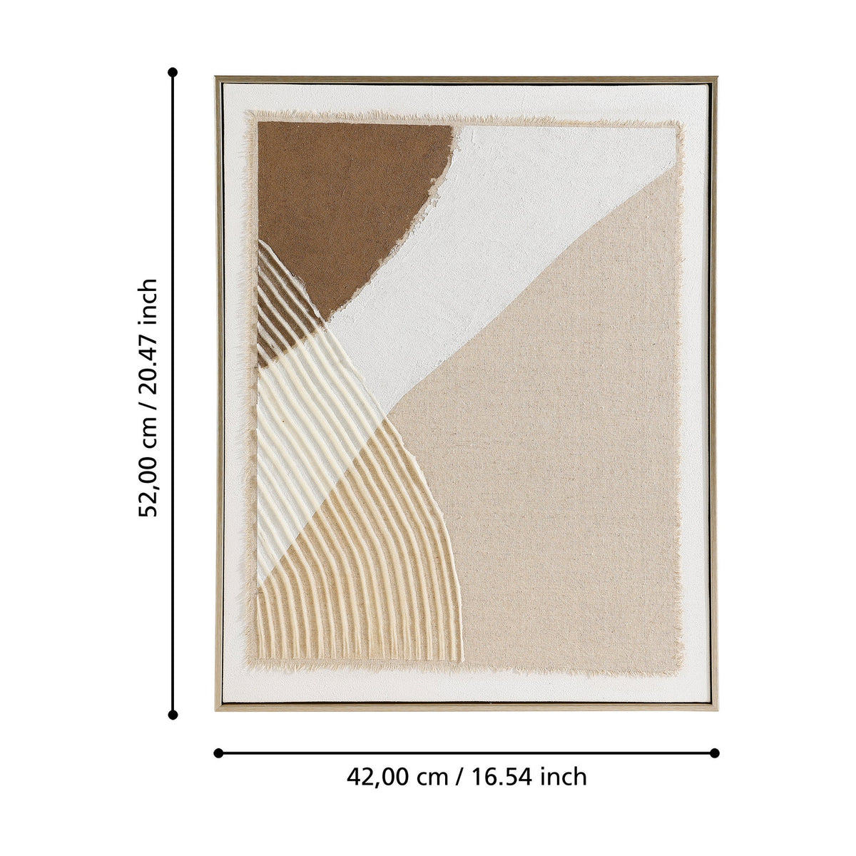 Mentakab Wall Art 423105 - Cream, Beige & Brown
