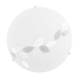 Merbessa Leaf Pattern Flush Ceiling Light - White
