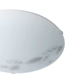 Merbessa Leaf Pattern Flush Ceiling Light - White