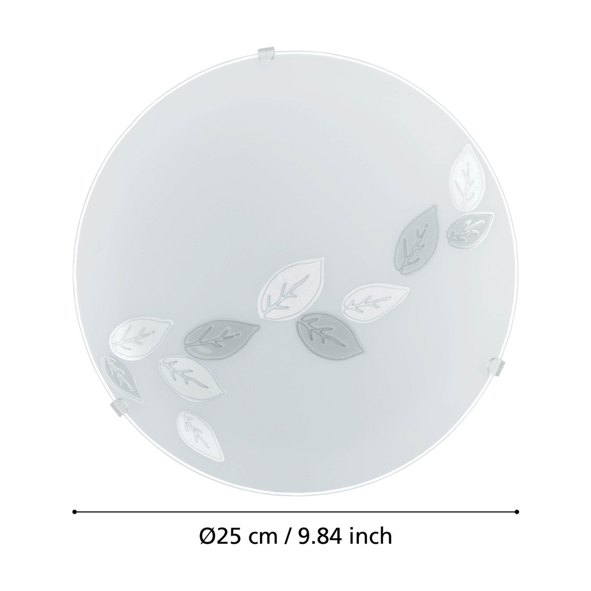 Merbessa Leaf Pattern Flush Ceiling Light - White