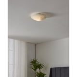Merbessa Triangle Pattern Flush Ceiling Light - White