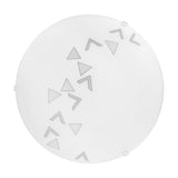 Merbessa Triangle Pattern Flush Ceiling Light - White