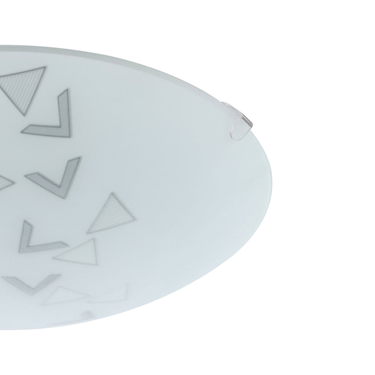 Merbessa Triangle Pattern Flush Ceiling Light - White