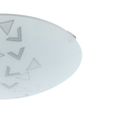 Merbessa Triangle Pattern Flush Ceiling Light - White