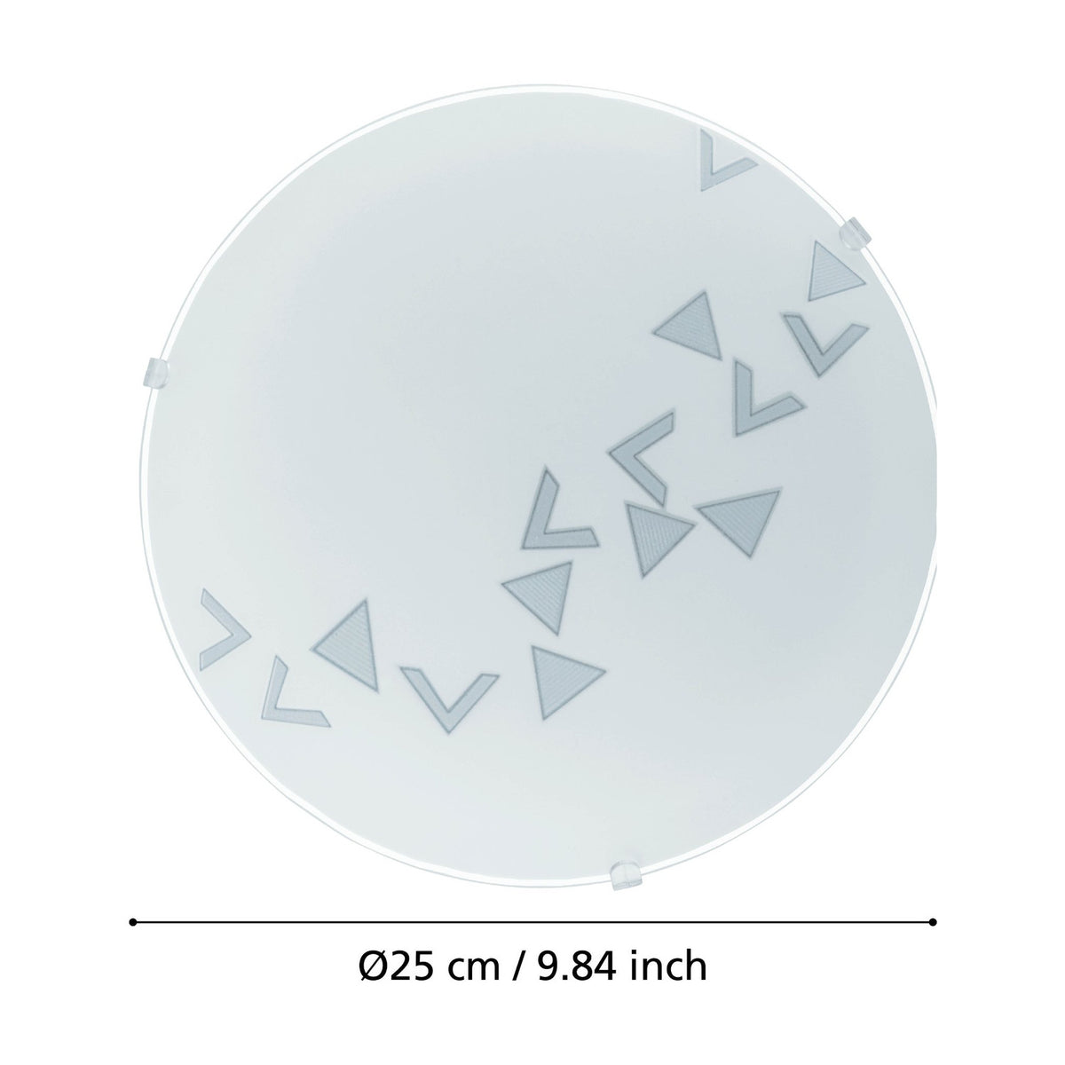 Merbessa Triangle Pattern Flush Ceiling Light - White