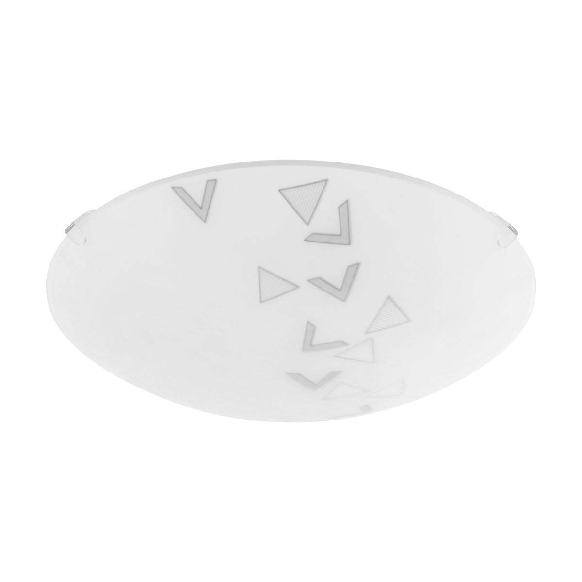 Merbessa Triangle Pattern Flush Ceiling Light - White