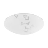 Merbessa Triangle Pattern Flush Ceiling Light - White