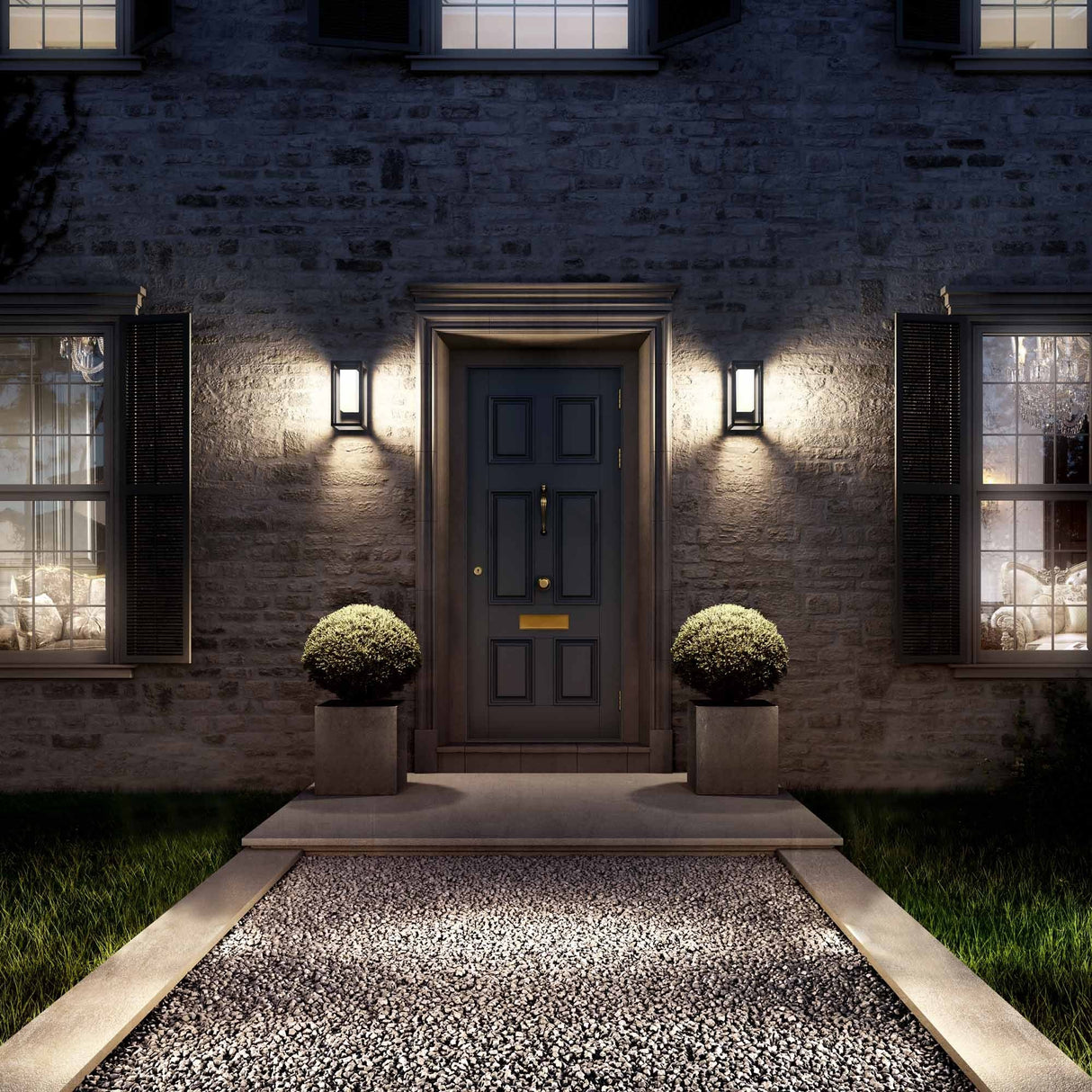 Meribel LED Solar/Sensor Outdoor Wall Lamp - Graphite