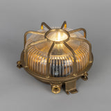 Merivon Ribbed Glass Bulkhead Flush Ceiling Light