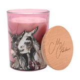Wild Flower Meadow Donkey Print Scented Candle 250g - Purple