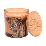 Highland Cow Apple Orchard 2 Wick Candle 400g - Brown & Natural