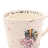 The Humble Bumble Bee and Flower Porcelain Cup - Off White