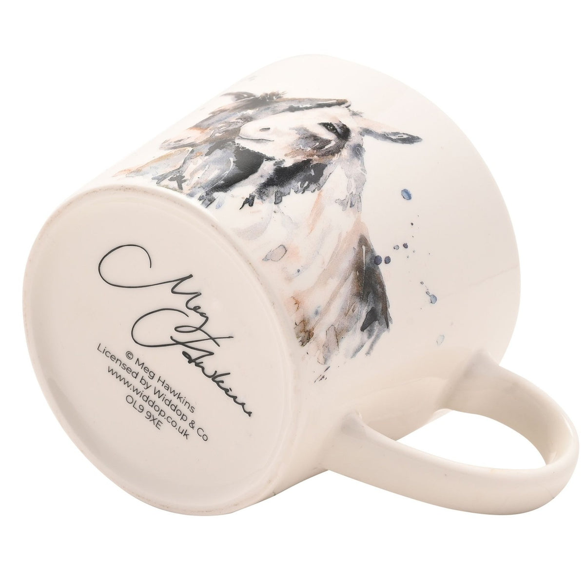 The Stable Donkeys Watercolour Print Cup 340ml - Off White