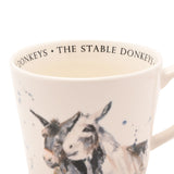 The Stable Donkeys Watercolour Print Cup 340ml - Off White