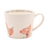 The Farmyard Chickens Illustrated Cup 340ml - Off White