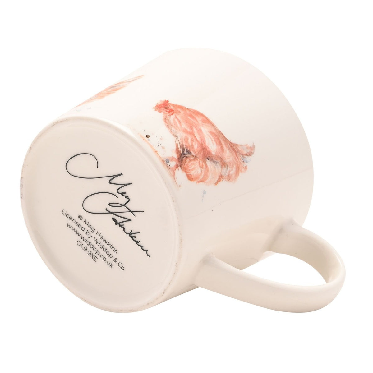 The Farmyard Chickens Illustrated Cup 340ml - Off White