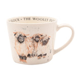 The Woolly Flock Three Sheep Porcelain Cup 340ml - Off White