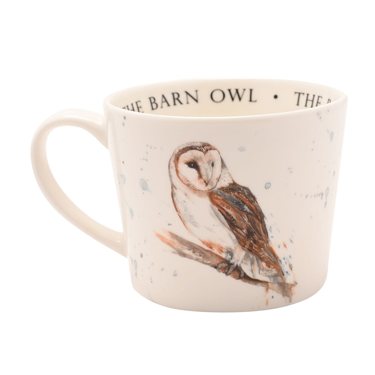 The Barn Owl Watercolour Print Porcelain Cup 340ml - Cream