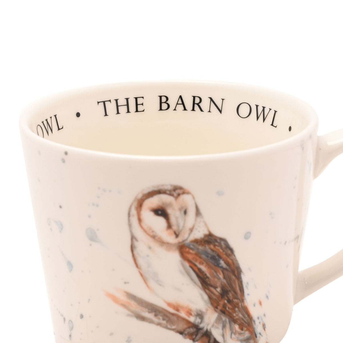 The Barn Owl Watercolour Print Porcelain Cup 340ml - Cream