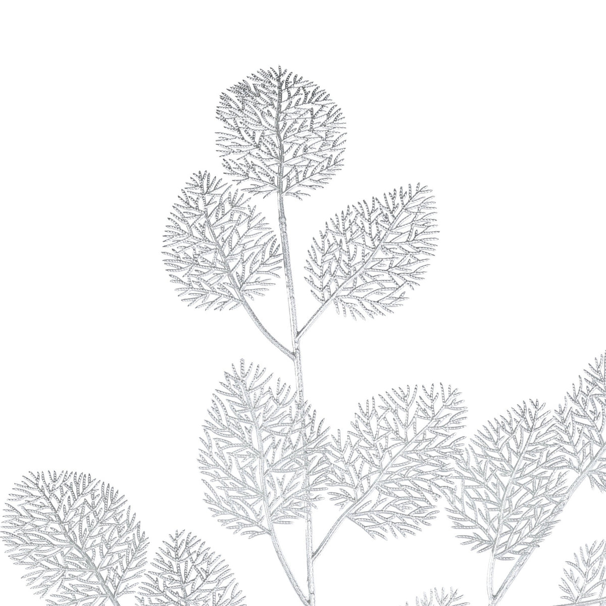 Miadol Artificial Leaf Stem - Silver