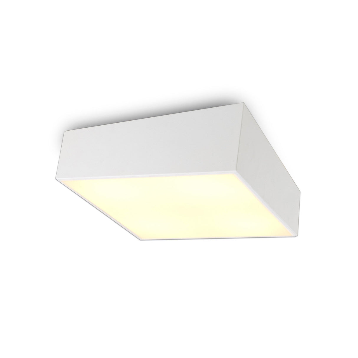Mini 8 Light Square Flush Ceiling Light - White