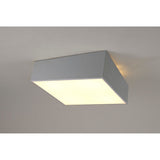 Mini 5 Light Square Flush Ceiling Light - Silver