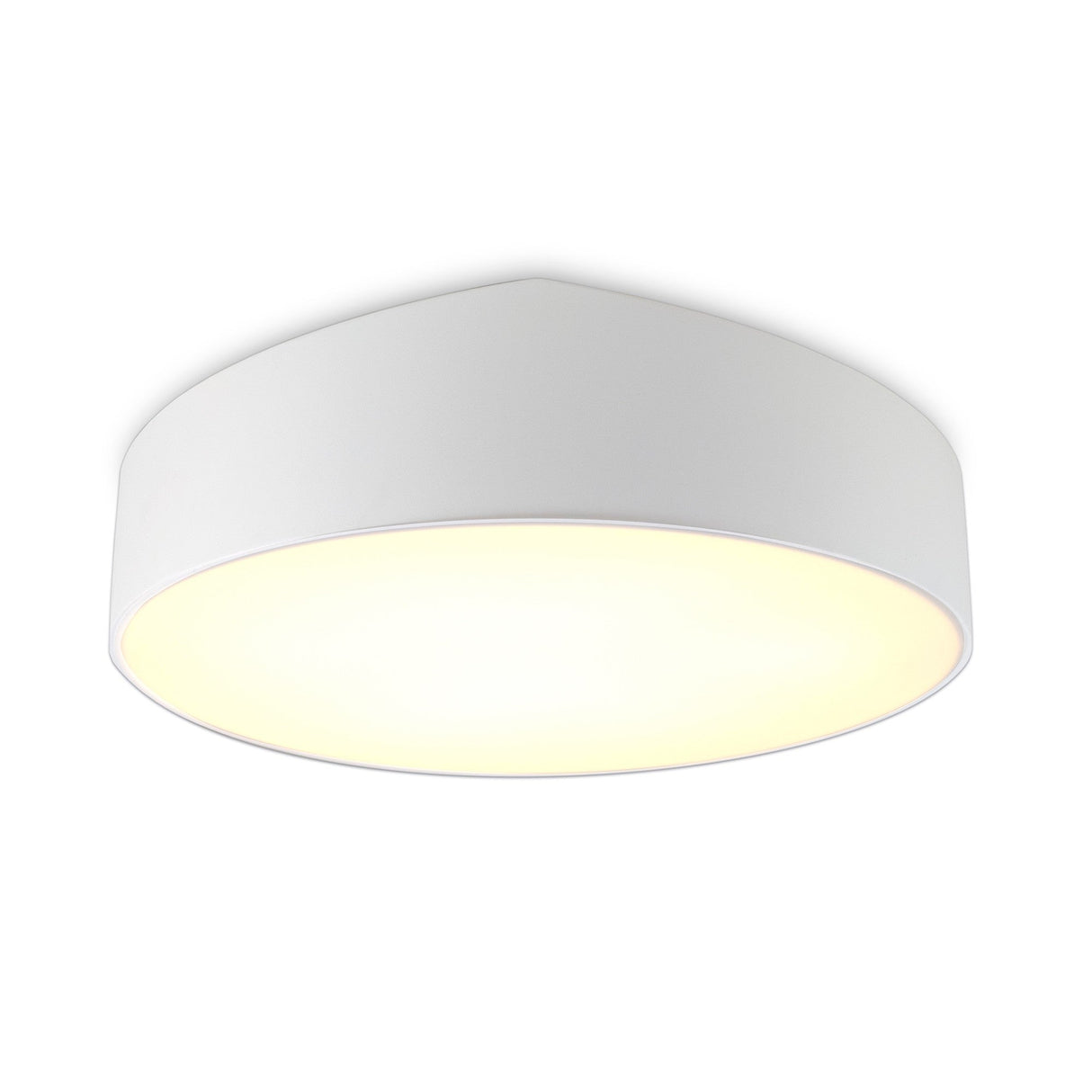 Mini Large 8 Light Round Flush Ceiling Light - White