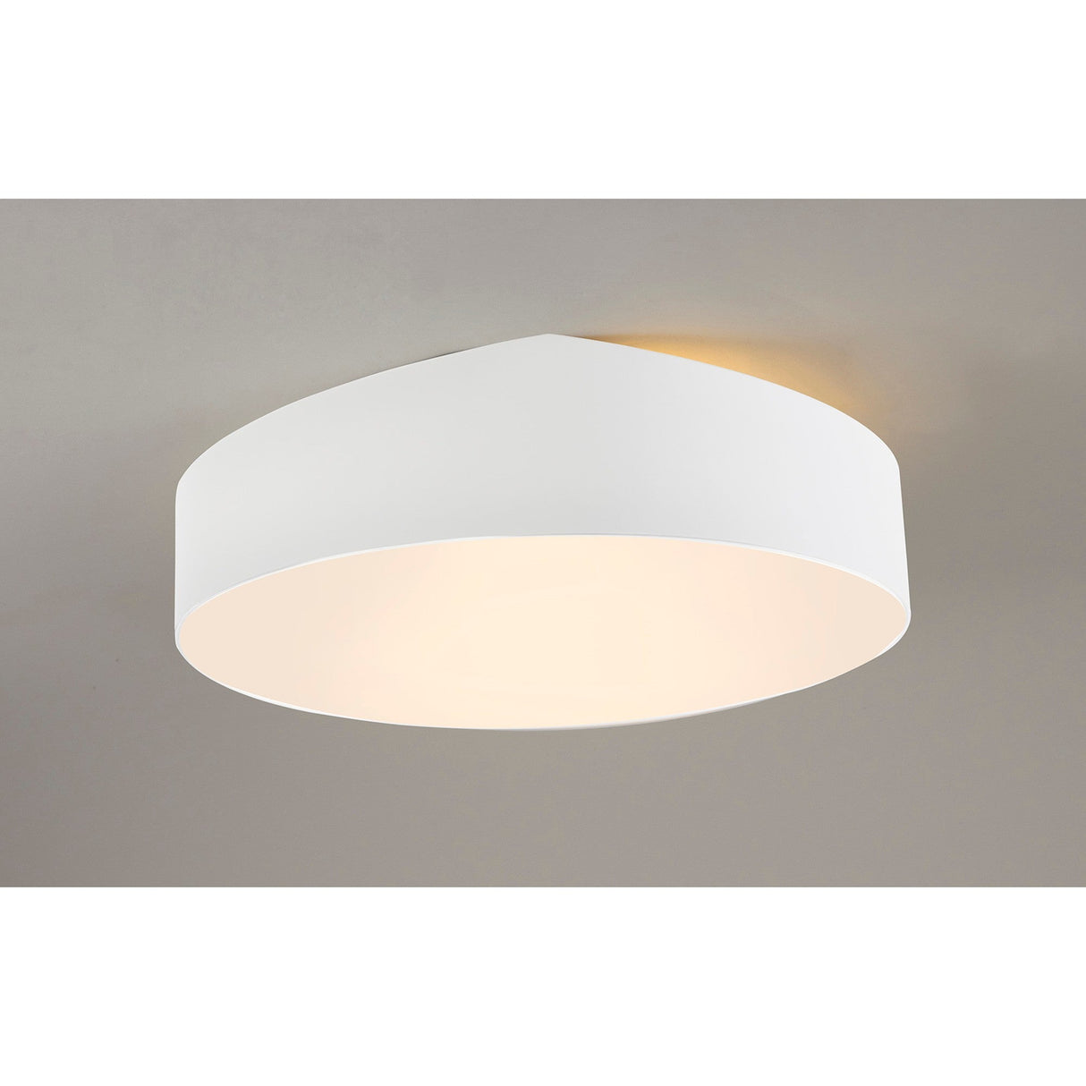 Mini Small 8 Light Round Flush Ceiling Light - White