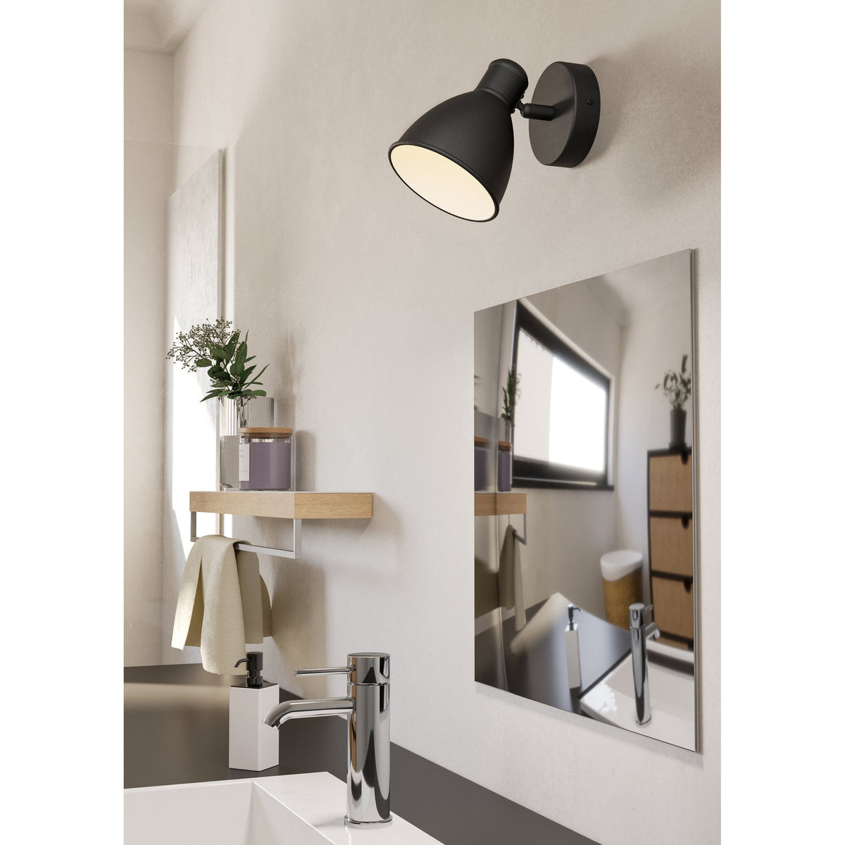 Minvora Wall Light - Black & White