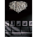 Mios 15 Light Crystal Flush Ceiling Light - Polished Chrome