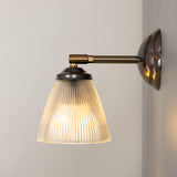 Mirovel Art Deco Ribbed Glass Wall Light