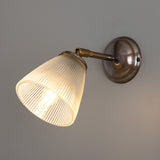 Mirovel Art Deco Ribbed Glass Wall Light