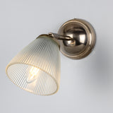 Mirovel Art Deco Ribbed Glass Wall Light