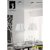 Miss 3 Light Pendant Light – Gloss White & Polished Chrome